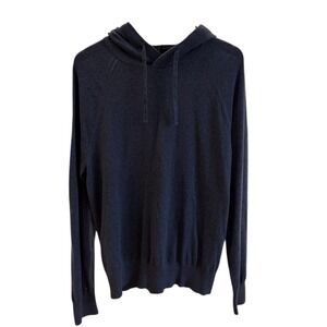 Tommy John Mens Blue Lightweight Knit Hoodie Pullover Size M